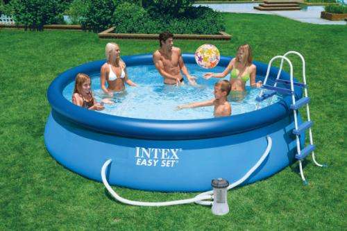  INTEX-碟形大形室外庭院水池-充气式游泳池-泳池设备代理商